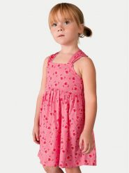 Mayoral Sukienka letnia 3944 Różowy Regular Fit. Czerwone sukienki dziewczęce Mayoral, na lato, bez wzorów, z bawełny, bez ramiączek. Za 119.99 zł.