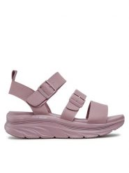 Skechers Sandały Retro Cosmos 119234/MVE Fioletowy. Fioletowe sandały damskie Skechers, bez wzorów, ze skóry, bez obcasa, na koturnie. Za 239.99 zł.