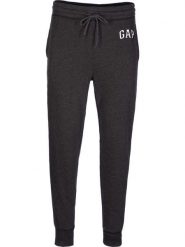 GAP Spodnie dresowe w kolorze antracytowym rozmiar: L. Czarne spodnie dresowe męskie GAP, bez wzorów, z bawełny. Za 107.45 zł.