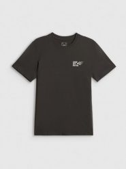 4F T-shirt regular z nadrukiem męski - szary S. Szare t-shirty męskie 4f, m, bez wzorów, z bawełny, bez kołnierzyka. Za 69.99 zł.