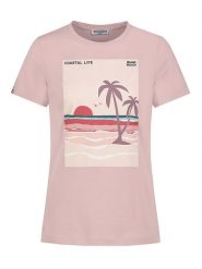 Eight2Nine Koszulka w kolorze jasnoróżowym rozmiar: M. Różowe bluzki damskie Eight2Nine, m, bez wzorów, z bawełny, bez kołnierzyka, bez ramiączek. Za 43.99 zł.