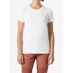 Koszulka szybkoschnąca damska Helly Hansen Skog Recycled Graphic Tee. Białe bluzki sportowe damskie Helly Hansen, bez wzorów, bez ramiączek. Za 156.99 zł.