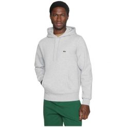 Bluza z kapturem Męska Lacoste Jasnoszary. Szare bluzy sportowe męskie Lacoste, m, z bawełny. Za 553.60 zł.