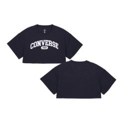 Top damski Converse Sporty Cropped. Czarne topy damskie Converse, l, bez wzorów, bez kołnierzyka. Za 149.99 zł.