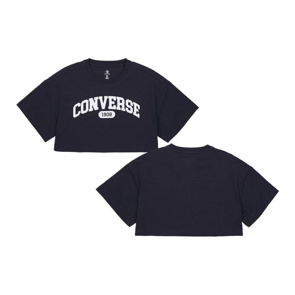 Top damski Converse Sporty Cropped. Czarne topy damskie Converse, l, bez wzorów, bez kołnierzyka. Za 149.99 zł.