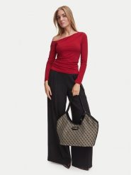 Guess Torebka Samantha HWJT23 13230 Beżowy. Brązowe torebki klasyczne damskie Guess, z aplikacjami, z materiału, bez dodatków. Za 634.99 zł.