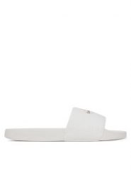 Calvin Klein Jeans Klapki Slide Monogram Wn Logo Ck YW0YW01967 Biały. Białe klapki damskie Calvin Klein Jeans, bez wzorów, z jeansu, bez obcasa. Za 129.99 zł.