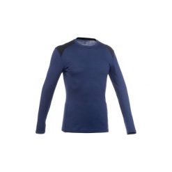 Koszulka trekkingowa długi rękaw TECHWOOL190 męska. Niebieskie koszulki męskie z długim rękawem FORCLAZ, l, z materiału. W wyprzedaży za 119.99 zł.