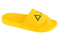 Klapki na basen męskie, Slippers Logo. Żółte klapki i japonki męskie SUN68, z materiału. Za 109.99 zł.