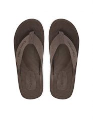 Calvin Klein Japonki Logo Webbing Strap HM0HM02106 Brązowy. Brązowe klapki i japonki męskie CALVIN KLEIN, z materiału. Za 189.99 zł.