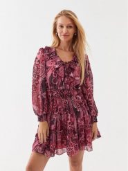 Guess Sukienka codzienna W3YK50 WFJJ2 Bordowy Regular Fit. Czerwone sukienki damskie Guess, na co dzień, m, z aplikacjami, z syntetyku, bez kołnierzyka, bez ramiączek, proste. Za 539.99 zł.