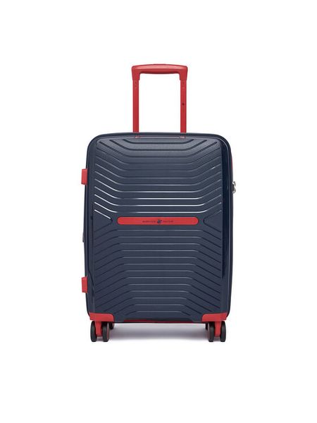 Beverly Hills Polo Club Walizka kabinowa BHPC-WAL-005-S Granatowy. Niebieskie walizki Beverly Hills Polo Club, bez wzorów, z tworzywa sztucznego. Za 299.99 zł.