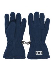 LEGO Rękawiczki polarowe "Azun 722" w kolorze granatowym rozmiar: 122/128. Niebieskie rękawiczki dziecięce LEGO, z polaru, bez ramiączek. Za 66.47 zł.