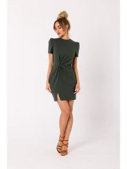 Made of emotion Sukienka w kolorze khaki rozmiar: M. Zielone sukienki damskie Made Of Emotion, m, bez wzorów, bez kołnierzyka, bez ramiączek, mini. Za 117.99 zł.