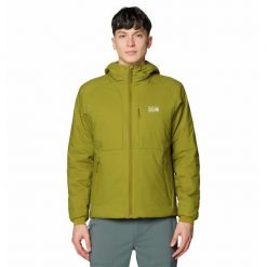 Kurtka turystyczna Mountain Hardwear Kor Stasis™. Zielone kurtki męskie MOUNTAIN HARDWEAR, l, bez wzorów, z materiału, eleganckie, bez kaptura. Za 888.95 zł.