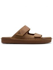 Clarks Skórzane klapki "Litton Strap" w kolorze jasnobrązowym rozmiar: 46. Brązowe klapki i japonki męskie Clarks. Za 197.63 zł.