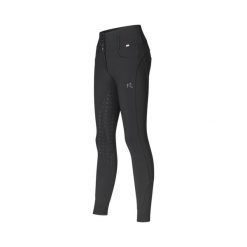 Spodnie jeździeckie damskie z pełnym silikonem Kingsland Khloe. Niebieskie spodnie materiałowe damskie KINGSLAND, bez wzorów, z materiału, eleganckie. Za 774.00 zł.