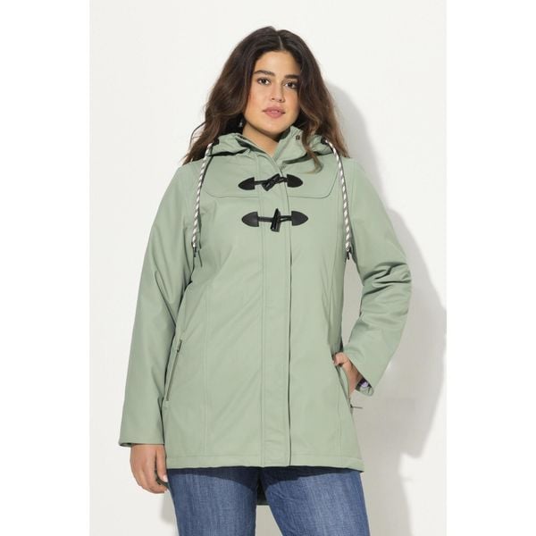 Damskie Kurtka przeciwdeszczowa HYPRAR wodoszczelna kaptur podłużne guziki. Zielone kurtki damskie Ulla Popken, plus size, bez kaptura. W wyprzedaży za 511.99 zł.