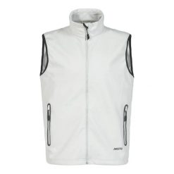 Kurtka softshell bez rękawów Musto Ess. Białe kurtki męskie Musto, bez wzorów, z softshellu, sportowe, bez kaptura. Za 548.50 zł.