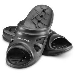 Klapki basenowe dla dorosłych Aqua Speed Florida. Czarne klapki damskie Aqua-Speed, bez wzorów, bez obcasa. Za 48.99 zł.
