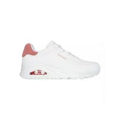 Buty sportowe Sneakersy damskie, Uno - Pop Back. Białe buty sportowe na co dzień damskie Skechers, bez wzorów, z materiału, trekkingowe. Za 349.99 zł.
