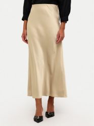 Kaffe Spódnica maxi Lotte 10508853 Beżowy Regular Fit. Brązowe spódniczki damskie Kaffe, bez wzorów, z satyny, maxi. Za 159.99 zł.