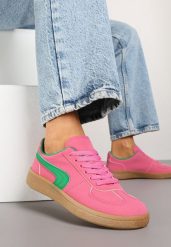 Różowo-Zielone Casualowe Sneakersy Typu Kultowe Tenisówki Ablerri. Czerwone trampki i tenisówki damskie Renee, bez wzorów. Za 79.99 zł.
