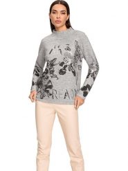 Heine Sweter w kolorze szarym rozmiar: 42. Szare swetry klasyczne damskie Heine, bez kołnierzyka. Za 109.00 zł.