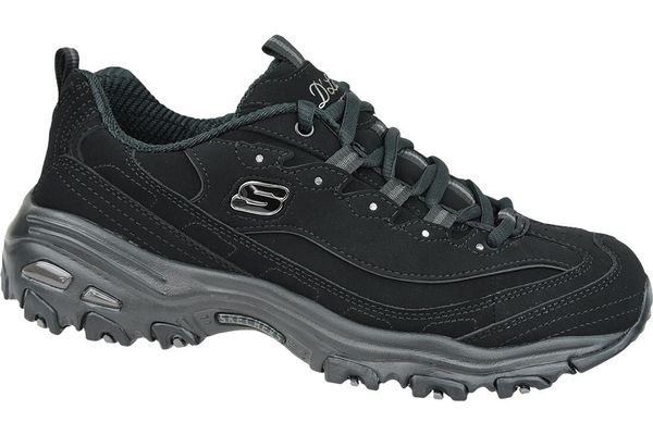 Buty sportowe Sneakersy damskie, Skechers D'Lites-Play On. Czarne buty sportowe na co dzień damskie Skechers, bez wzorów, z materiału, trekkingowe. Za 239.99 zł.