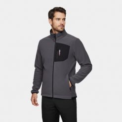 Bluza polarowa Polartec® 100 męska Alpinus Furka. Czarne bluzy bez kaptura męskie Alpinus, m, z polaru. Za 349.00 zł.