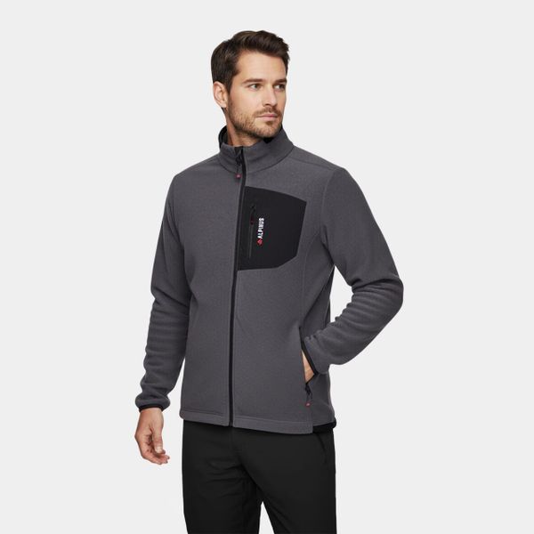Bluza polarowa Polartec® 100 męska Alpinus Furka. Czarne bluzy bez kaptura męskie Alpinus, m, z polaru. Za 349.00 zł.