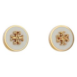 Kolczyki Tory Burch. Białe kolczyki damskie Tory Burch. Za 539.99 zł.