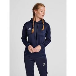 Bluza do piłki ręcznej damska Hummel Core XK z kapturem. Niebieskie bluzy z kapturem damskie HUMMEL, xl. Za 191.00 zł.