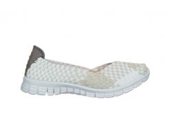 Półbuty Rock Gerta Pearl Silver White 032960, Biały, Materiał - 36. Białe półbuty damskie Rock Spring, bez wzorów, z materiału, rockowe, bez obcasa. W wyprzedaży za 164.99 zł.