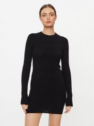 Noisy May Sukienka dzianinowa Nancy 27026902 Czarny Slim Fit. Czarne sukienki damskie Noisy may, m, bez wzorów, z dzianiny, bez kołnierzyka, bez ramiączek. Za 149.99 zł.