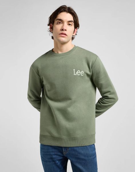 MESKA BLUZA LEE WOBBLY LEE SWS OLIVE STONE 112371911. Zielone bluzy bez kaptura męskie Lee, m, z bawełny. Za 169.99 zł.