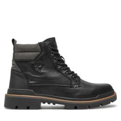 Trapery Wrangler. Czarne buty zimowe męskie Wrangler, bez zapięcia. Za 349.99 zł.