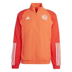 Bluza dresowa Prematch FC Barcelone 2023/24. Czerwone bluzy bez kaptura męskie Adidas, z dresówki. W wyprzedaży za 299.50 zł.