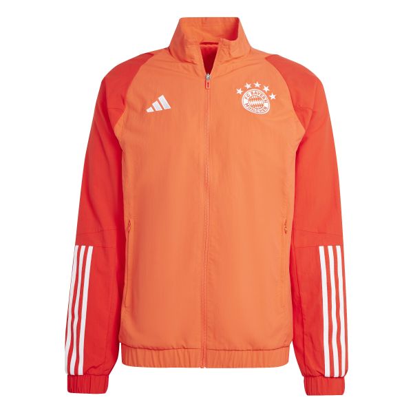 Bluza dresowa Prematch FC Barcelone 2023/24. Czerwone bluzy bez kaptura męskie Adidas, z dresówki. W wyprzedaży za 299.50 zł.