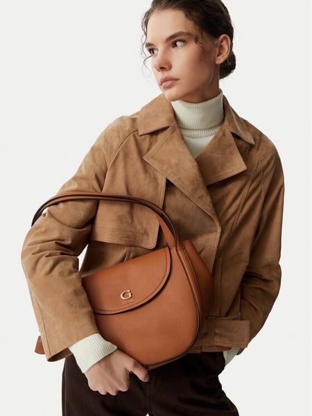 Guess Torebka HWBG97 39190 Brązowy. Brązowe torebki klasyczne damskie Guess, z aplikacjami, ze skóry, bez dodatków. Za 634.99 zł.