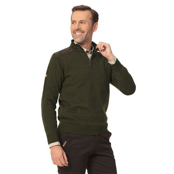 Sweter myśliwski męski Thorn 2 ze stójką z wełny. Zielone swetry męskie tagart, m, bez wzorów, z wełny, bez kołnierzyka. Za 389.00 zł.