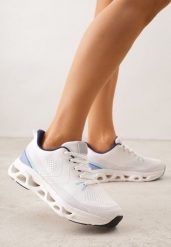 Białe Siateczkowe Buty Sportowe na Podeszwie z Otworami Quilvia. Białe buty sportowe na co dzień damskie Renee, bez wzorów, z materiału. Za 119.99 zł.