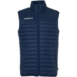 Kurtka puchowa bez rękawów Uhlsport Essential Ultra Lite. Niebieskie kurtki męskie UHLSPORT, bez wzorów, z puchu, sportowe, bez kaptura. W wyprzedaży za 253.00 zł.