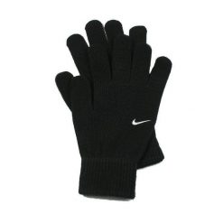 Rękawiczki męskie Nike Swoosh Knit Gloves 2.0. Czarne rękawiczki męskie Nike, na zimę, bez wzorów. Za 79.99 zł.