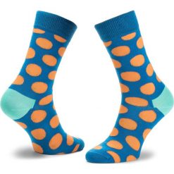 Skarpety Wysokie Unisex HAPPY SOCKS - BDO01-6005 Granatowy Kolorowy. Niebieskie skarpetki damskie Happy Socks, bez wzorów, z bawełny. Za 34.90 zł.