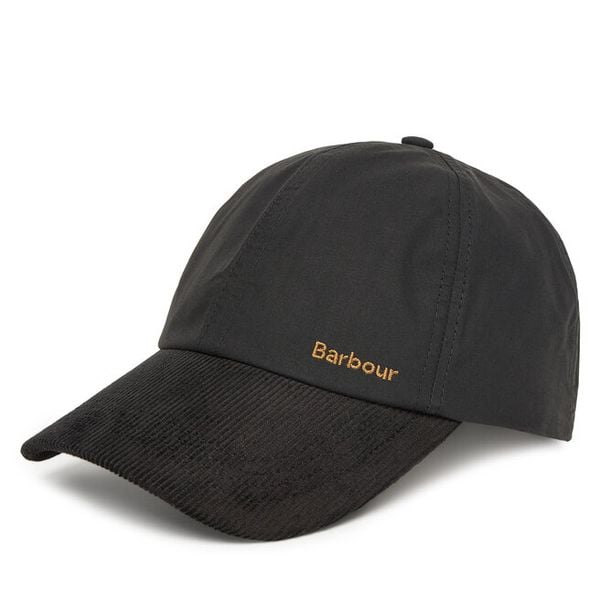 Czapka z daszkiem Barbour. Czarne czapki męskie Barbour, bez wzorów. Za 249.99 zł.