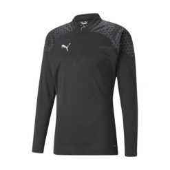 Bluza dresowa 1/4 zip Puma Team Cup. Czarne bluzy bez kaptura męskie Puma, z dresówki. Za 288.25 zł.