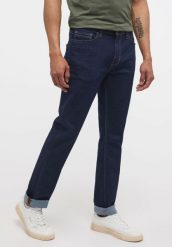 Męskie Spodnie Jeansowe MUSTANG Vegas Slim Denim Blue 1014246 5000 940. Niebieskie spodnie materiałowe męskie Mustang, bez wzorów, z denimu. Za 209.99 zł.