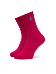 Polo Ralph Lauren Skarpety długie 455846847010 Różowy. Czerwone skarpetki damskie Polo Ralph Lauren, bez wzorów, z bawełny. Za 59.99 zł.