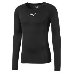 Koszulka męska sportowa Puma LIGA Baselayer Tee LS. Czarne t-shirty sportowe męskie Puma, m, bez ramiączek, do piłki nożnej. Za 139.00 zł.